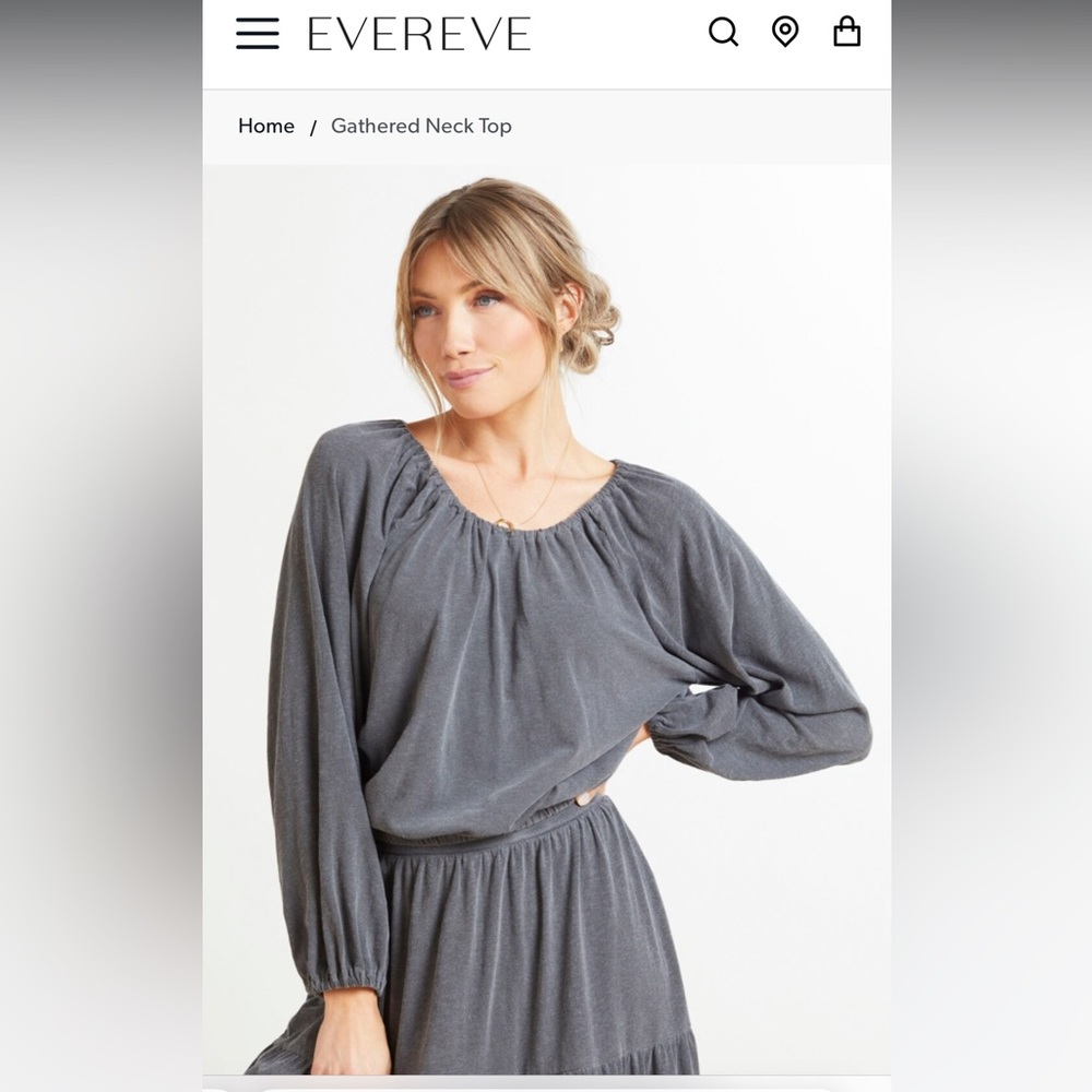 Sundry for Evereve Gathered Neck Top